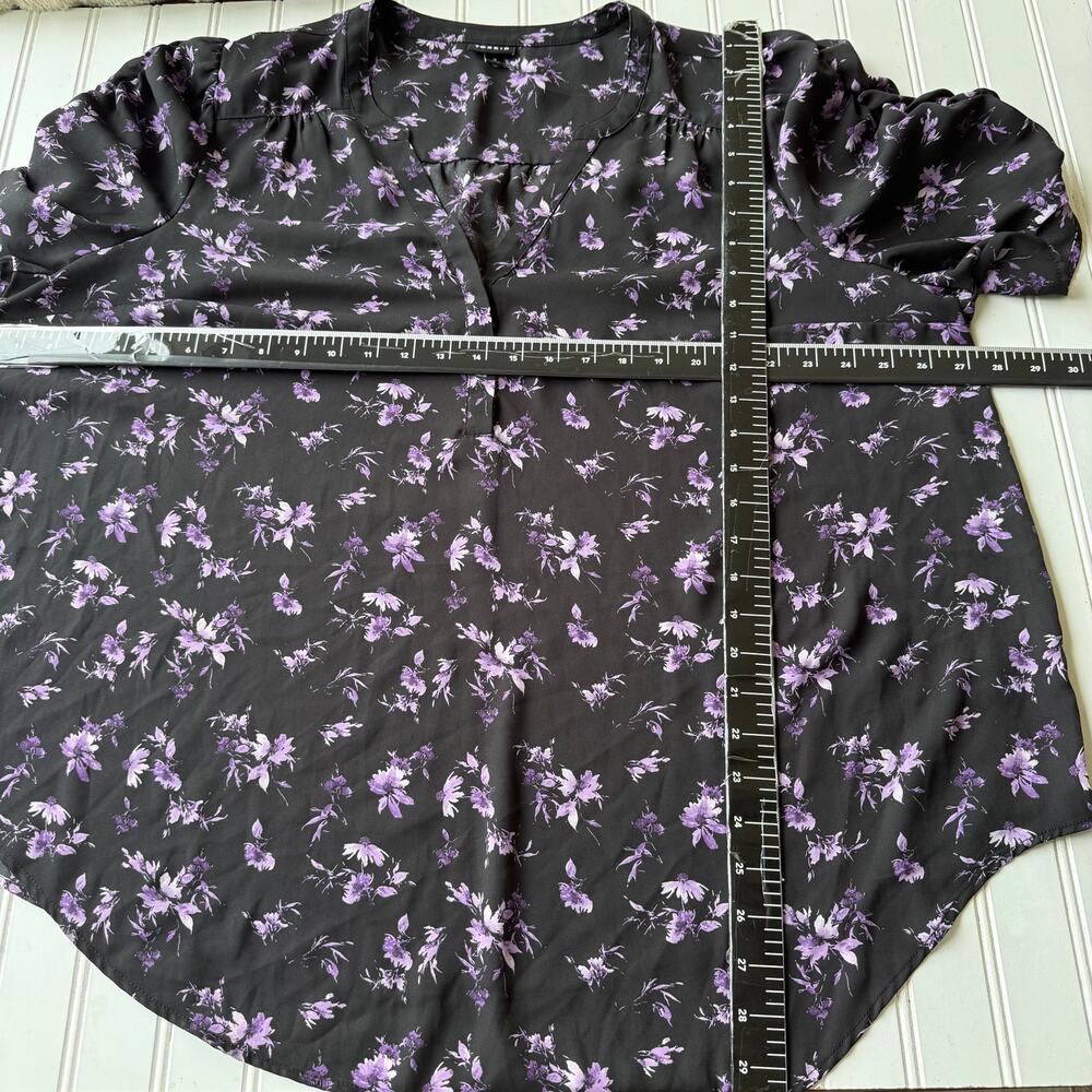 Torrid Harper flowy georgette fabric purple floral print size 3X - Picture 9 of 10